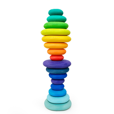 Particelle elementari di legno dell'arcobaleno dei giocattoli di DIY 3D grandi per i bambini dei bambini