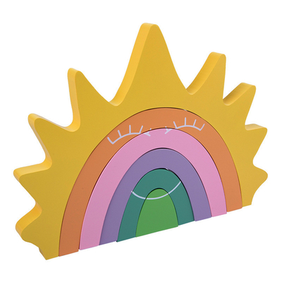 Particelle elementari di legno dell'arcobaleno dei giocattoli di DIY 3D grandi per i bambini dei bambini