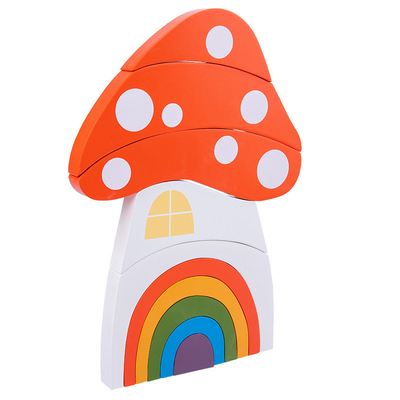 Particelle elementari di legno dell'arcobaleno dei giocattoli di DIY 3D grandi per i bambini dei bambini