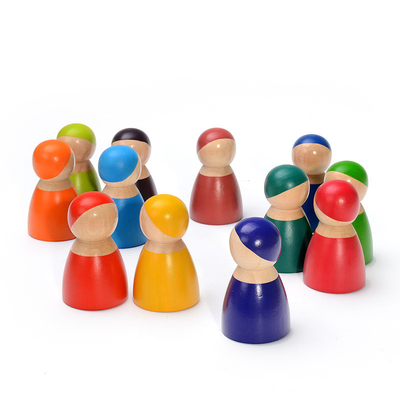 Particelle elementari di legno dell'arcobaleno dei giocattoli di DIY 3D grandi per i bambini dei bambini