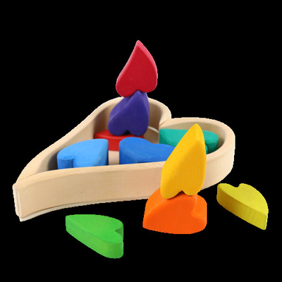Particelle elementari di legno dell'arcobaleno dei giocattoli di DIY 3D grandi per i bambini dei bambini