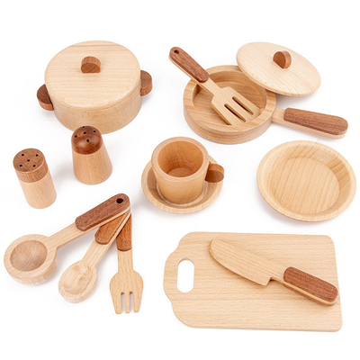 Cucina di legno Toy Set Simulation Mini Educational del ceppo dei bambini