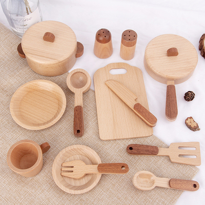 Cucina di legno Toy Set Simulation Mini Educational del ceppo dei bambini