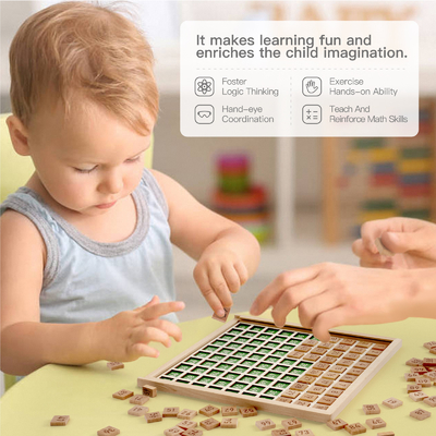Montessori educativo 	Per la matematica di legno Toy For Preschool Counting Number
