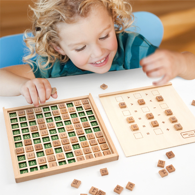 Montessori educativo 	Per la matematica di legno Toy For Preschool Counting Number