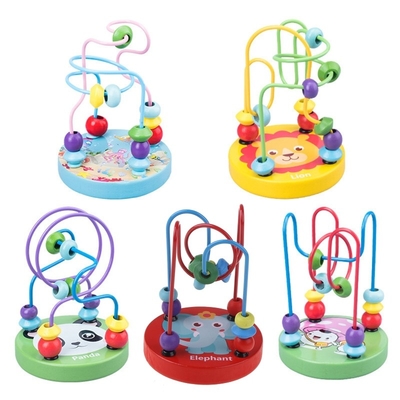 I giocattoli di legno di Montessori per il cerchietto di legno Maze Roller Coaster Educational Wood dei cerchi del bambino imbarazza i giocattoli del bambino