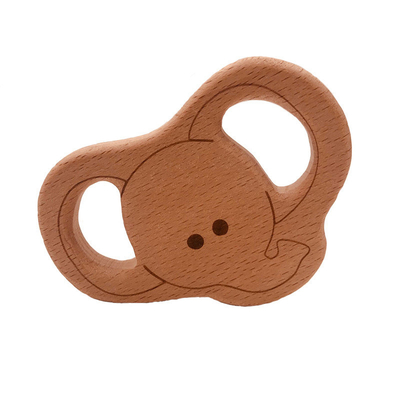 Forma animale di legno della tartaruga della balena della koala della tartaruga del commestibile di Teethers del bambino