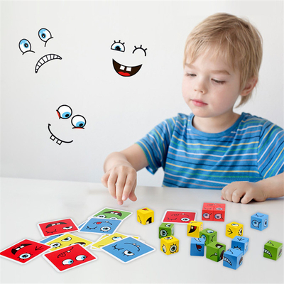 Giocattolo educativo d'apprendimento in anticipo della partita dei nuovi di Montessori di espressione di puzzle del fronte del cambiamento del cubo giocattoli delle particelle elementari per i bambini