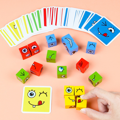 Giocattolo educativo d'apprendimento in anticipo della partita dei nuovi di Montessori di espressione di puzzle del fronte del cambiamento del cubo giocattoli delle particelle elementari per i bambini