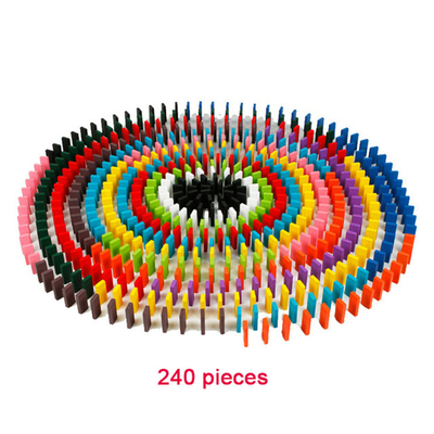 Particelle elementari di legno 120Pcs di domino dell'arcobaleno per i bambini educativi
