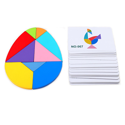 tangram variopinto Toy Kids Montessori Early Education del puzzle animale di legno del modello 3D che ordina i bambini dei giocattoli dei giochi