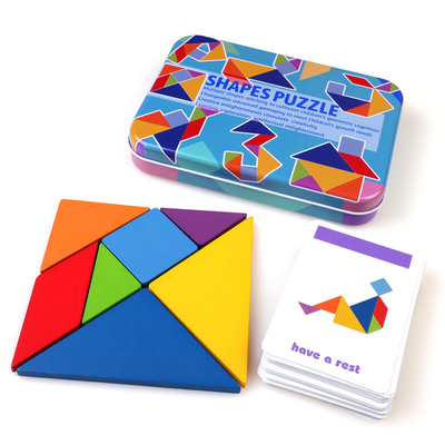 tangram variopinto Toy Kids Montessori Early Education del puzzle animale di legno del modello 3D che ordina i bambini dei giocattoli dei giochi