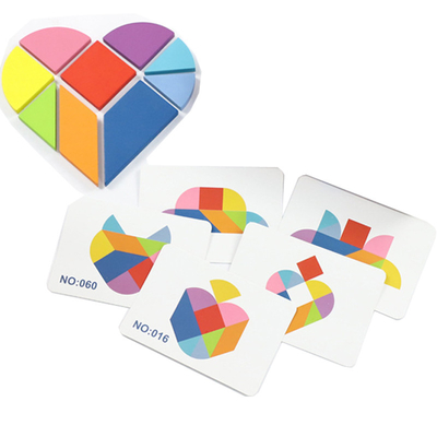 tangram variopinto Toy Kids Montessori Early Education del puzzle animale di legno del modello 3D che ordina i bambini dei giocattoli dei giochi