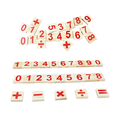 La figura blocca il conteggio dei giocattoli di legno di istruzione dei bastoni che costruiscono la scatola di legno matematica di Montessori del blocchetto di intelligenza