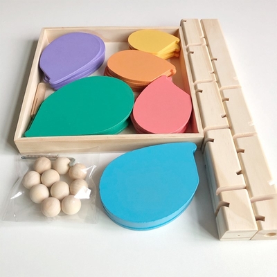 Giocattolo educativo della pista di funzionamento della palla della palla dell'arcobaleno del petalo del bambino di Montessori dell'albero di Toy Children di legno delle particelle elementari per il gi dei bambini