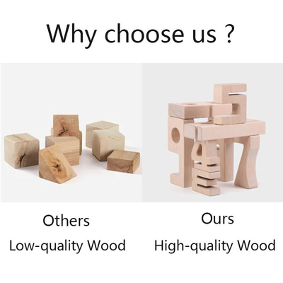 Il blocchetto di legno Jenga Toy Montessori Educational Natural Wood dell'equilibrio del bambino dei giocattoli di Digital di per la matematica delle particelle elementari di numero gioca le FO