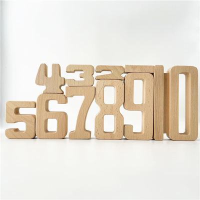 Il blocchetto di legno Jenga Toy Montessori Educational Natural Wood dell'equilibrio del bambino dei giocattoli di Digital di per la matematica delle particelle elementari di numero gioca le FO