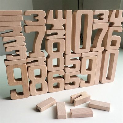 Il blocchetto di legno Jenga Toy Montessori Educational Natural Wood dell'equilibrio del bambino dei giocattoli di Digital di per la matematica delle particelle elementari di numero gioca le FO