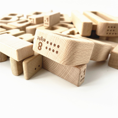 Il blocchetto di legno Jenga Toy Montessori Educational Natural Wood dell'equilibrio del bambino dei giocattoli di Digital di per la matematica delle particelle elementari di numero gioca le FO