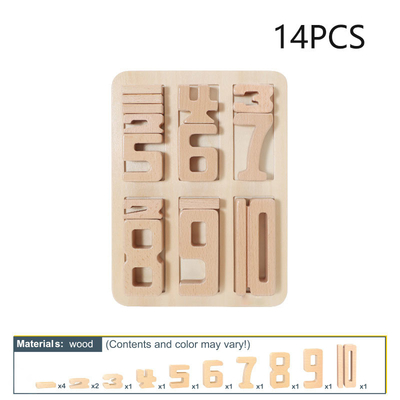 Il blocchetto di legno Jenga Toy Montessori Educational Natural Wood dell'equilibrio del bambino dei giocattoli di Digital di per la matematica delle particelle elementari di numero gioca le FO