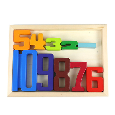 Il blocchetto di legno Jenga Toy Montessori Educational Natural Wood dell'equilibrio del bambino dei giocattoli di Digital di per la matematica delle particelle elementari di numero gioca le FO
