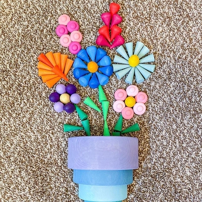 Parti sciolte Montessori variopinto dell'arcobaleno di legno per il bambino prescolare