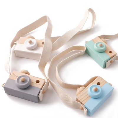 Rendiamo a 1Pc il bambino che di legno i giocattoli adattano i giocattoli di Montessori dei pendenti di legno della macchina fotografica per il regalo attuale di legno di professione d'infermiera di Diy dei bambini