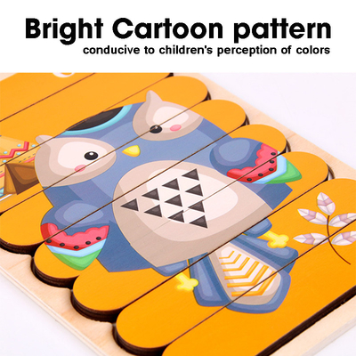 La doppia striscia parteggiata 3D imbarazza i giocattoli di Toy Wooden Montessori Materials Educational del bambino per i grandi mattoni che dei bambini i bambini imparano