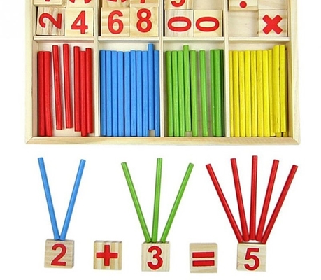 La figura blocca il conteggio del regalo educativo dei bambini di Montessori dei giocattoli di legno
