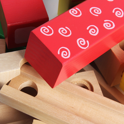 particelle elementari di legno Toy Educational For Children Kid del marmo 33Pcs