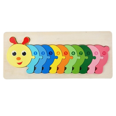 I giocattoli di legno di puzzle del blocchetto di Montessori 3D ispessiscono il puzzle di legno presto che impara