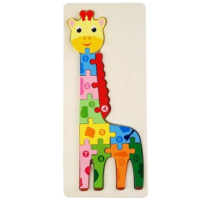 I giocattoli di legno di puzzle del blocchetto di Montessori 3D ispessiscono il puzzle di legno presto che impara