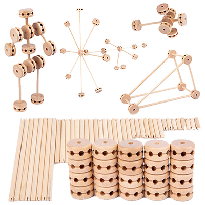 3D costruiscono le particelle elementari di legno forti Toy Creative DIY per i bambini
