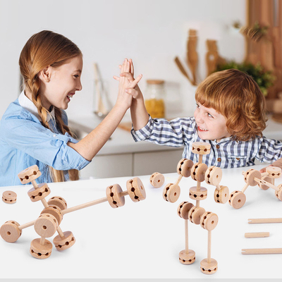 3D costruiscono le particelle elementari di legno forti Toy Creative DIY per i bambini