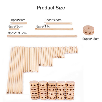 3D costruiscono le particelle elementari di legno forti Toy Creative DIY per i bambini