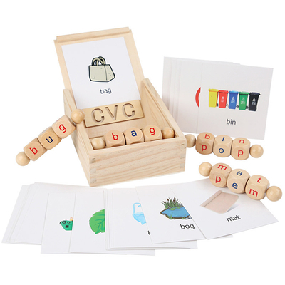 La lettura di legno di Montessori blocca l'apprendimento di filatura girante dell'alfabeto della lettera