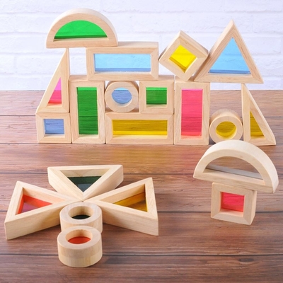 Particelle elementari educative acriliche dell'arcobaleno 24pcs per il regalo dei bambini