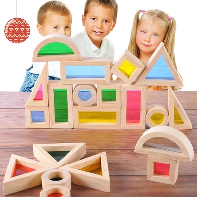 Particelle elementari educative acriliche dell'arcobaleno 24pcs per il regalo dei bambini