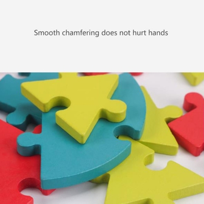 Particella elementare creativa di legno 1Set DIY 3D del puzzle dei bambini educativa