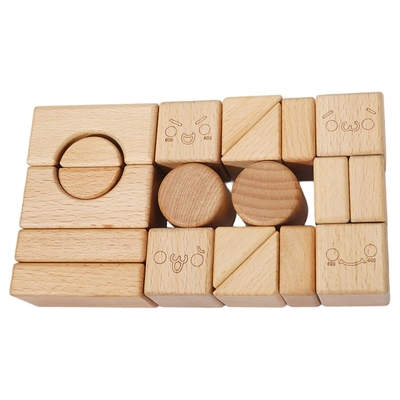 Blocco d'impilamento di legno solido Toy Shape Cognition DIY per i bambini dei bambini