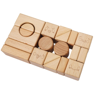 Blocco d'impilamento di legno solido Toy Shape Cognition DIY per i bambini dei bambini