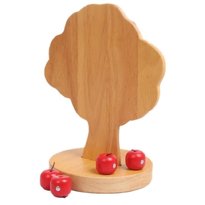 I giocattoli di legno del bambino di Montessori di melo per i bambini selezionano la frutta educativa