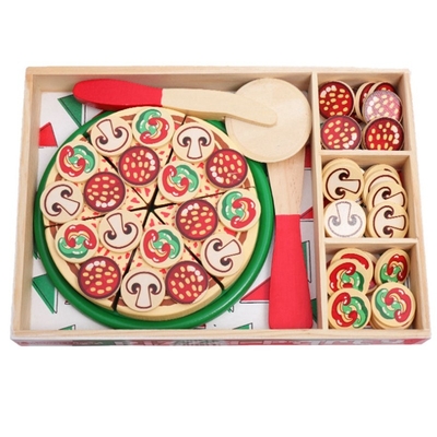 64 pc fingono la pizza di legno Toy For Children Food Cooking del gioco