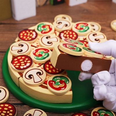 64 pc fingono la pizza di legno Toy For Children Food Cooking del gioco