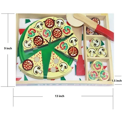64 pc fingono la pizza di legno Toy For Children Food Cooking del gioco