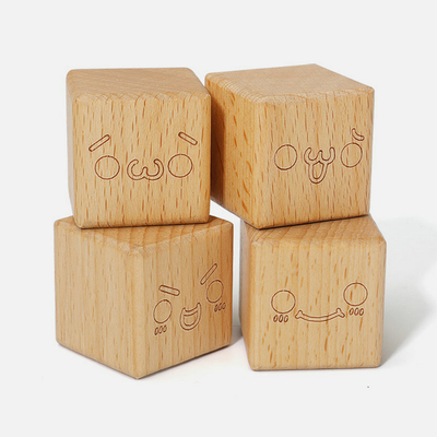 giocattoli di legno Montessori naturale dei blocchetti di Burlywood del faggio 20pcs che impara istruzione