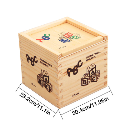 l'alfabeto di legno 27pcs in grassetto i blocchetti del carattere stampati con il numero
