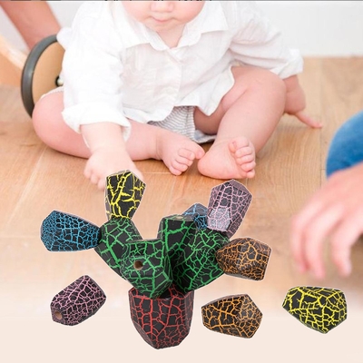 Giocattoli di legno d'equilibratura del bambino di Montessori del cactus per educativo iniziale