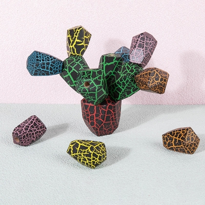 Giocattoli di legno d'equilibratura del bambino di Montessori del cactus per educativo iniziale