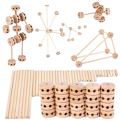 la fortificazione Buliding di legno della costruzione 3D blocca Diy monta Montessori educativo